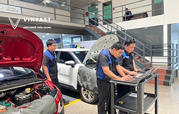 Xưởng Dịch Vụ 3S VinFast Anh Khuê Tiền Giang vinh dự là địa điểm tổ chức Kỳ thi Kiểm tra Tay nghề KTV khu vực Miền Tây Nam Bộ
